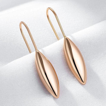 New Unusual Hollow Flower 14K Filled Rose Gold  Long Drop Earrings - Trend Geometric Daily Fashion Jewellery